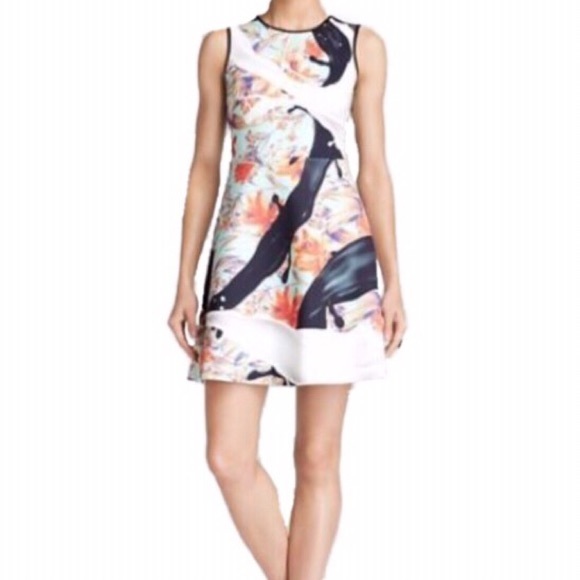 NWOT CLOVER CANYON | Fit & Flare Neoprene Dress - Picture 3 of 7